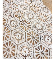 Tissu en mailles crochetées