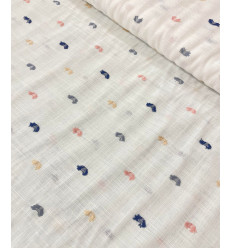 Simple gaze de coton plumetis frou-frou