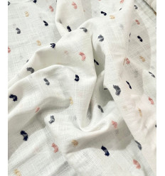 Simple gaze de coton plumetis frou-frou