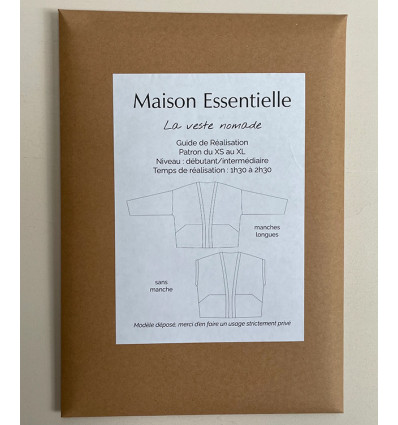 Patron La veste nomade - Maison Essentielle