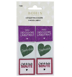 Lot de 3 étiquettes à coudre Bohin