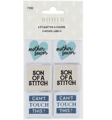 Lot de 6 étiquettes à coudre Bohin