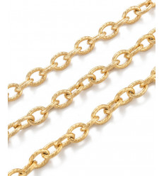 Chaîne maillons ronds strié - acier inoxydable