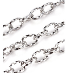 Chaine twisté ovale acier inoxydable (10cm)