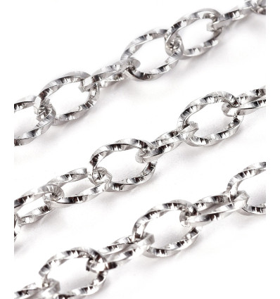 Chaine twisté ovale acier inoxydable (10cm)