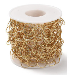 Chaine grands anneaux rond acier inoxydable (10cm)