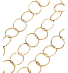 Chaine grands anneaux rond acier inoxydable (10cm)