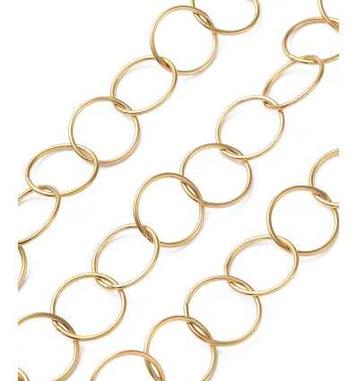Chaine grands anneaux rond acier inoxydable (10cm)