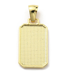 Pendentif plaque avec main émaillée