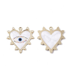 Pendentif coeur ex-voto avec oeil imprimé