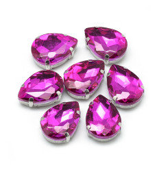 14mm - Strass à coudre - goutte