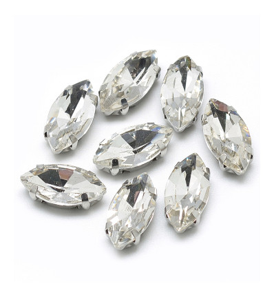 15mm - Strass à coudre - amande