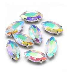 15mm - Strass à coudre - amande