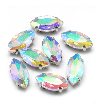 15mm - Strass à coudre - amande