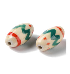 Perle olive en porcelaine