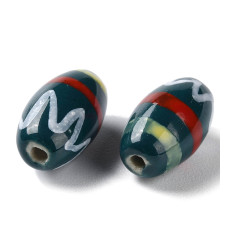 Perle olive en porcelaine - ardoise