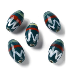 Perle olive en porcelaine - ardoise