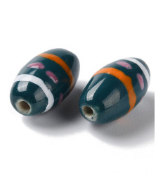 Perle olive en porcelaine