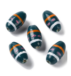 Perle olive en porcelaine