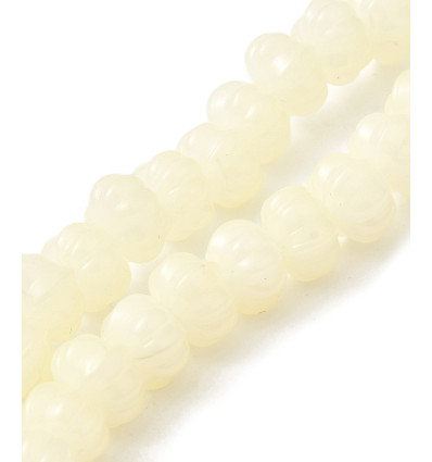 Chapelet perles pumpkins en verre