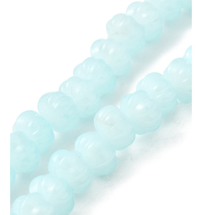 Chapelet perles pumpkins en verre