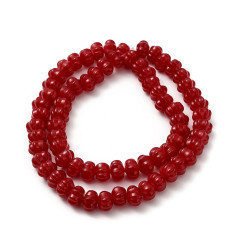 Chapelet perles pumpkins en verre