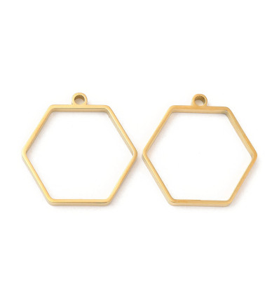 Pendentif hexagone pour résine