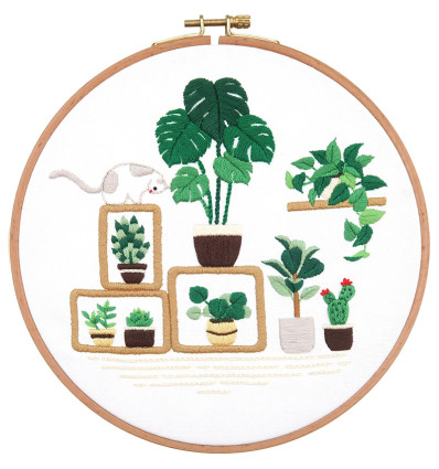 Kit broderie "plantes en pots&nbsp;»