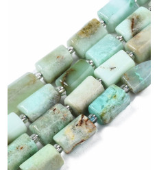 10mm - Chapelet pierre tube- chrysoprase