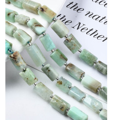 10mm - Chapelet pierre tube- chrysoprase