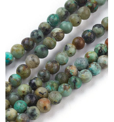 4mm - turquoise africaine - Chapelet pierre lis