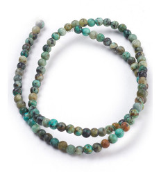 4mm - turquoise africaine - Chapelet pierre lis