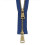 40cm - Zip Double Curseur bronze - marine