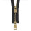 40cm - Zip Double Curseur bronze - noir