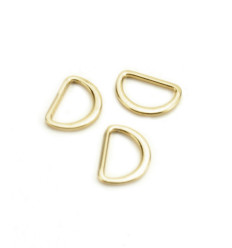 Anneaux demi-lune métallique 30mm - doré