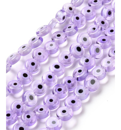 8mm - chapelet mauvais oeil parme