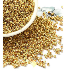 2mm - Petites perles tubes de verre