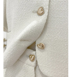 18mm - Bouton coeur en métal