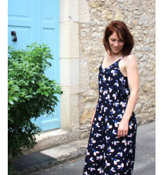 Popeline De Viscose Pétali bleu