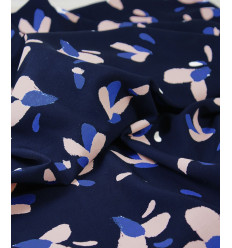 Popeline De Viscose Pétali bleu