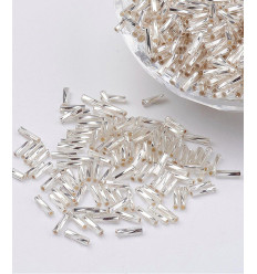 6mm - Perles tubes à broder twisté