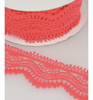 Galon guipure vague néon (10cm)