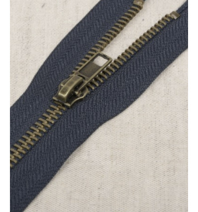 30 cm - zip séparable métal Noir