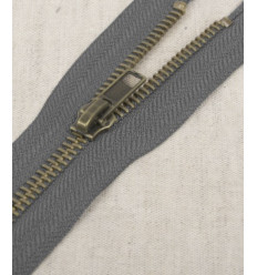 30 cm - zip séparable métal Beige