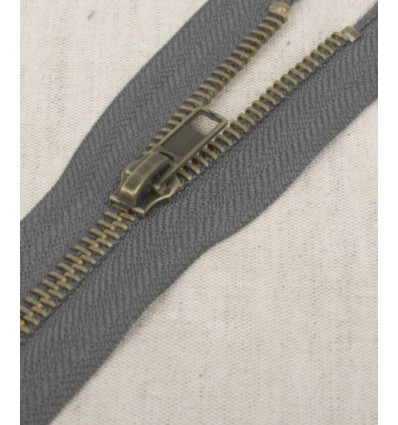 30 cm - zip séparable métal Beige