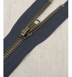 30 cm - zip séparable métal Noir