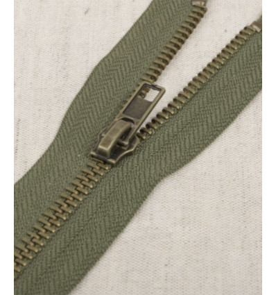 30 cm - zip séparable métal Marine