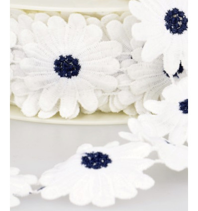 Galon guipure grosses fleurs