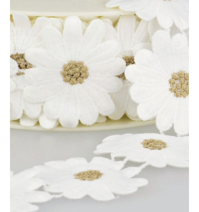Galon guipure grosses fleurs (10cm)