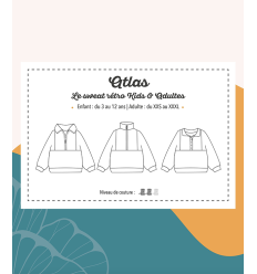 Patron Atlas le sweat rétro|DUO Adulte & Enfant
